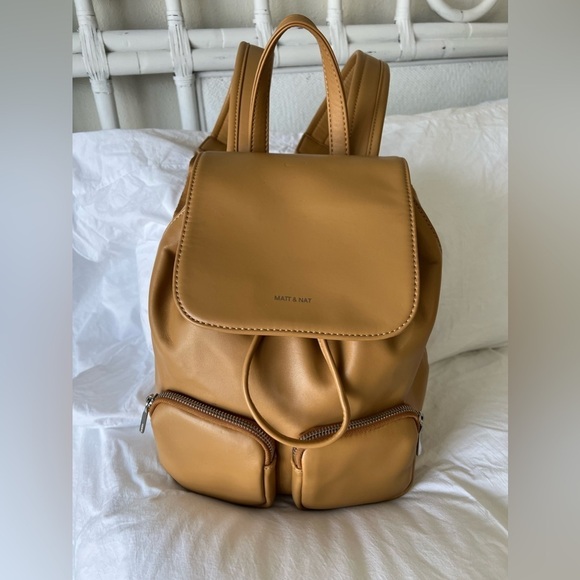 Matt & Nat Handbags - Matt & Nat Harvest Tatum Loom Women Backpack | Vegan Leather | Comfort Straps